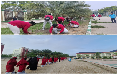 KEGIATAN BERSIH-BERSIH, SENAM PAGI DAN JALAN SANTAI TERLAKSANA PAGI INI